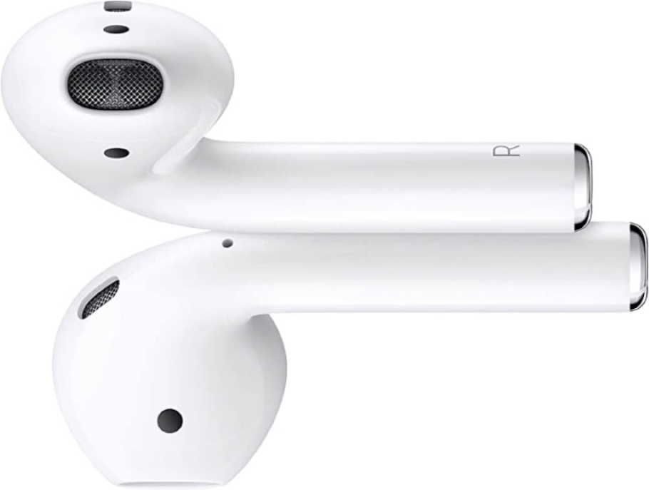 A pair of wireless Bluetooth AirPods (Second-generation). A far cheaper alternative to hearing aids?