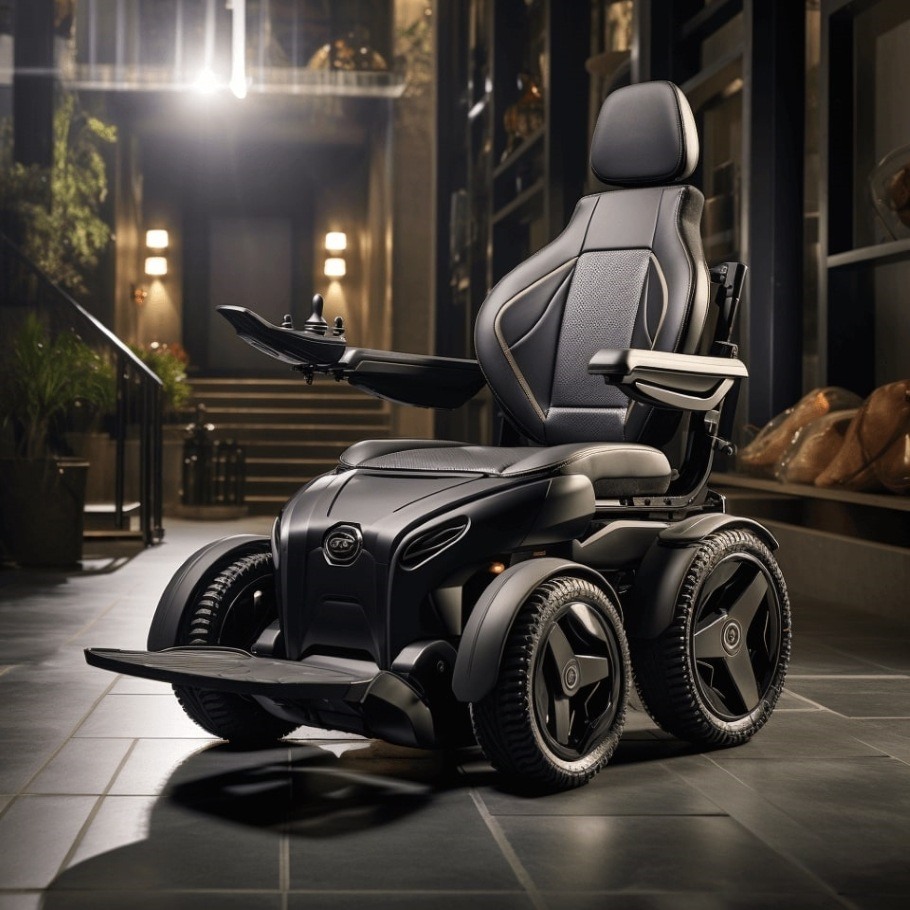 With smooth lines and finished in shades of gray this Bentley electric wheelchair concept would be a real eye turner.