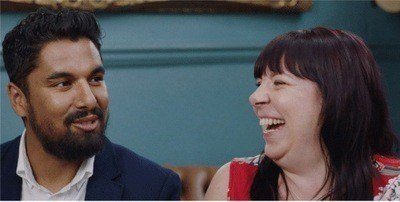 Sociable Guide Dog owner Laura Bradley is aged 33 from Scotland, and met marathon loving Zeeshan Shamsi, who is aged 32.