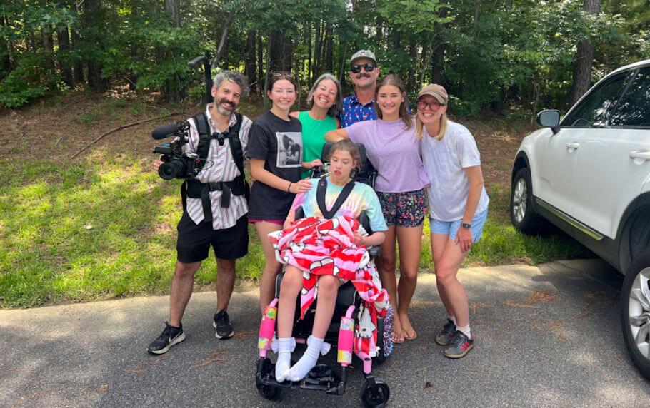 Brad and Meg with the Whatley family at Quiet Waters camp.