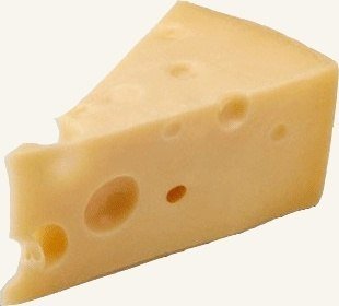 Wedge of Swiss cheese