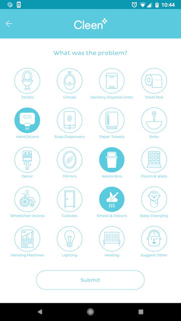 Cleen App screen shot
