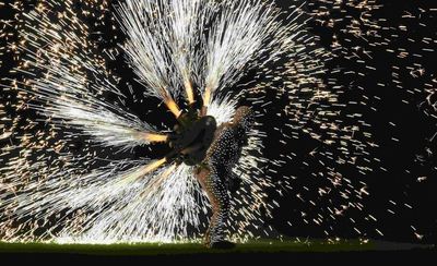 Pyrotechnics during Closing Ceremony