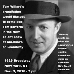 Deaf Comedian Tom Willard Performs at Caroline's on Broadway thumbnail image.