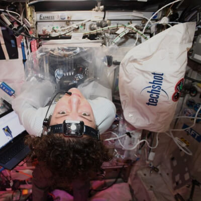 NASA Astronaut Jessica Meir aboard the International Space Station U.S. National Laboratory working with the privately owned 3D BioFabrication Facility (BFF). Operated by Techshot Inc., the BFF successfully printed with several types of human heart cells in space last month. A SpaceX cargo spacecraft splashes down this week with samples from the experiment. Photo courtesy of NASA.
