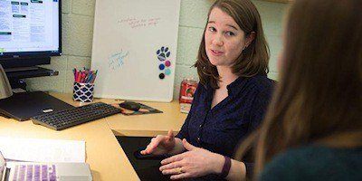 Laura Lewis, assistant professor in the College of Nursing and Health Sciences, conducts research designed to improve diagnostic instruments for individuals with ASD and to promote self-advocacy and quality of life for individuals and couples affected by ASD. Photo Credit: Sally McCay