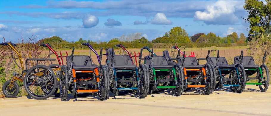 Finch Healthcare Mountain Trike All Terrain Wheelchair product range.