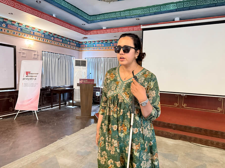 Ms. Sarita Lamichhane highlighting the program objectives.